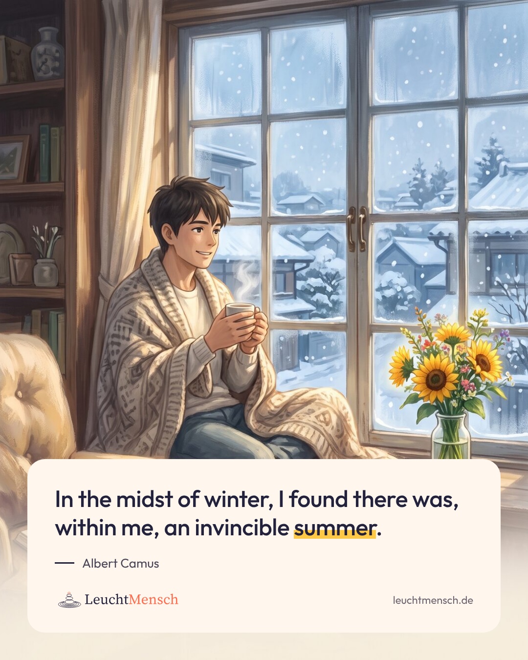 „In the midst of winter, I found there was, within me, an invincible summer.“ Albert Camus
