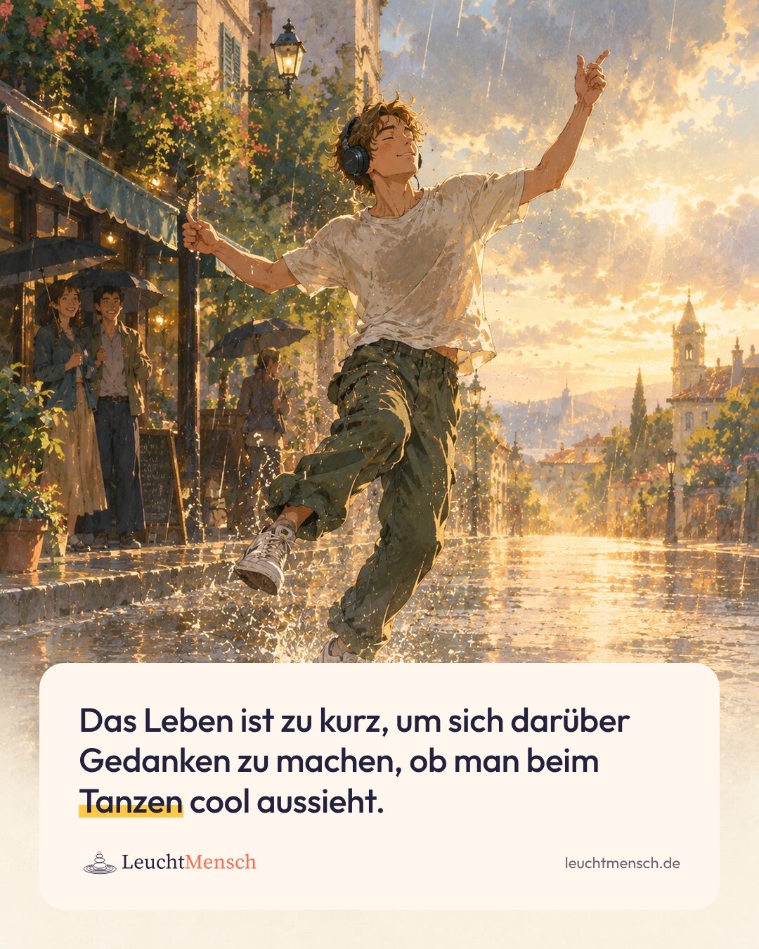 „Das Leben ist zu kurz, um sich darüber Gedanken zu machen, ob man beim Tanzen cool aussieht.“