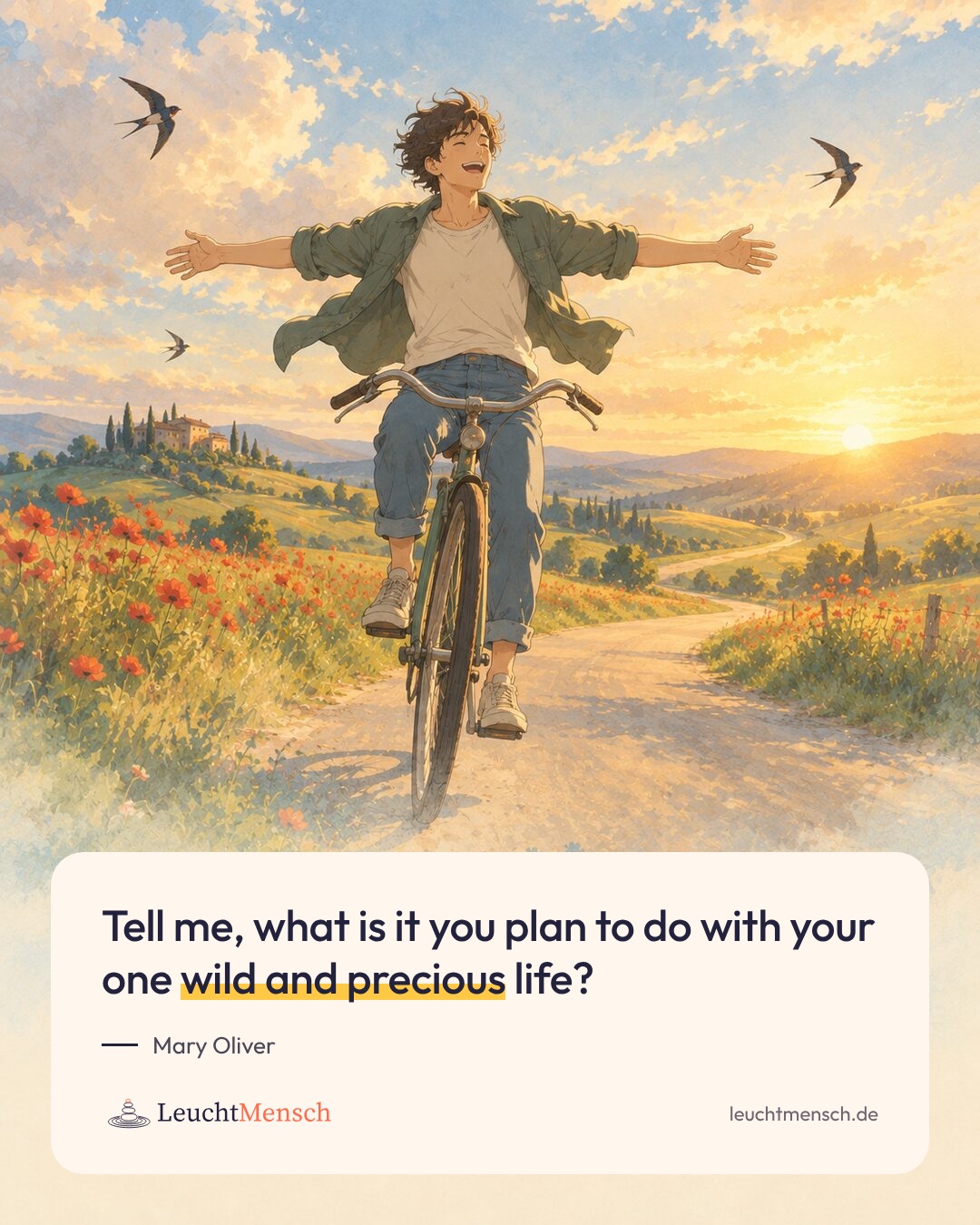 „Tell me, what is it you plan to do with your one wild and precious life?“ Mary Oliver